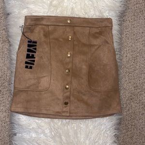 Suede skirt